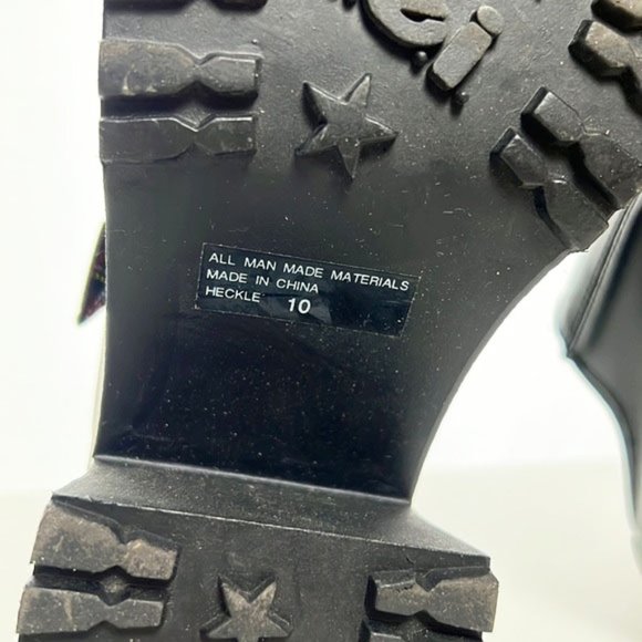 RARE L.E.I. Genuine Vintage 90s Black Chunky Platform Buckle Block Heels - Picture 2 of 16